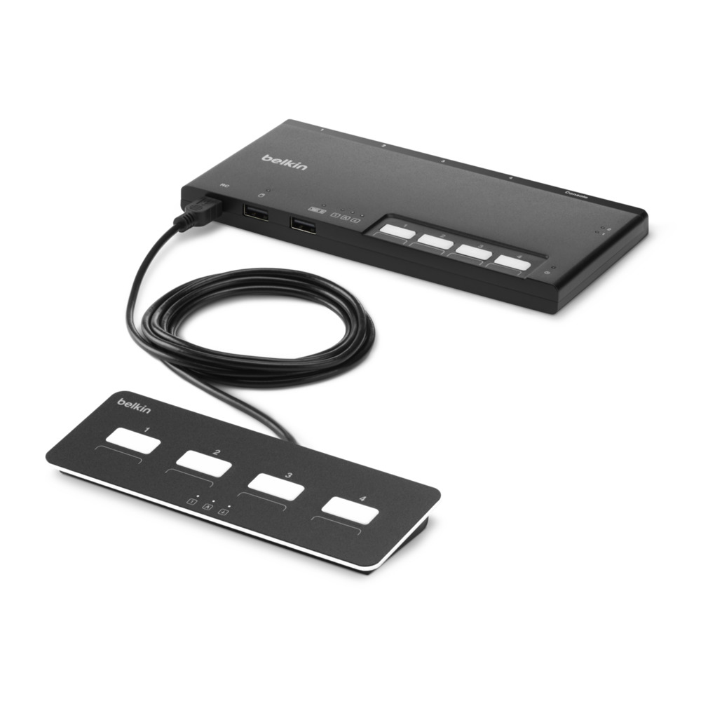 Image of Belkin F1DN204MOD-BA-4 KVM switch Black