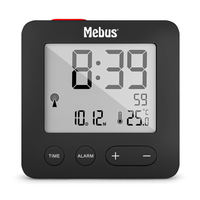 Image of Mebus 25801 wekker - Digital alarm clock - Sphere - Black - 12/24h...