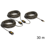 DeLOCK 30m, USB2.0 - USB2.0 USB-kabel USB A Zwart