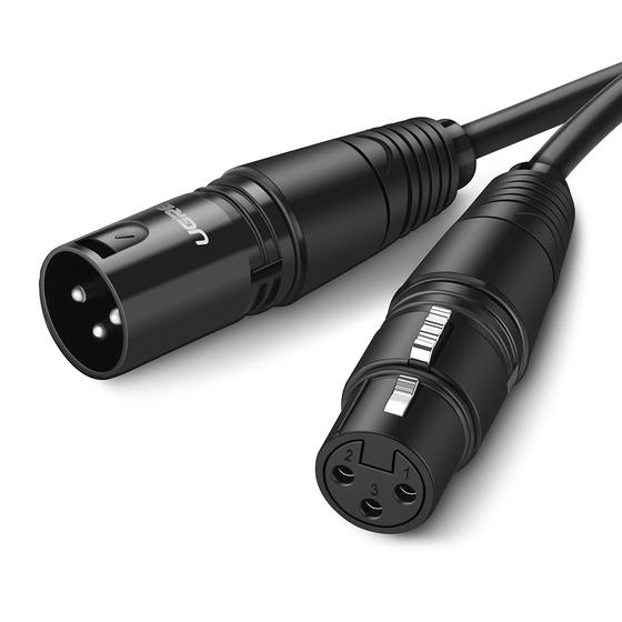 20711 UGREEN EU Product - XLR Male to Female Microphone Extension Audio Cable, 3m - Black