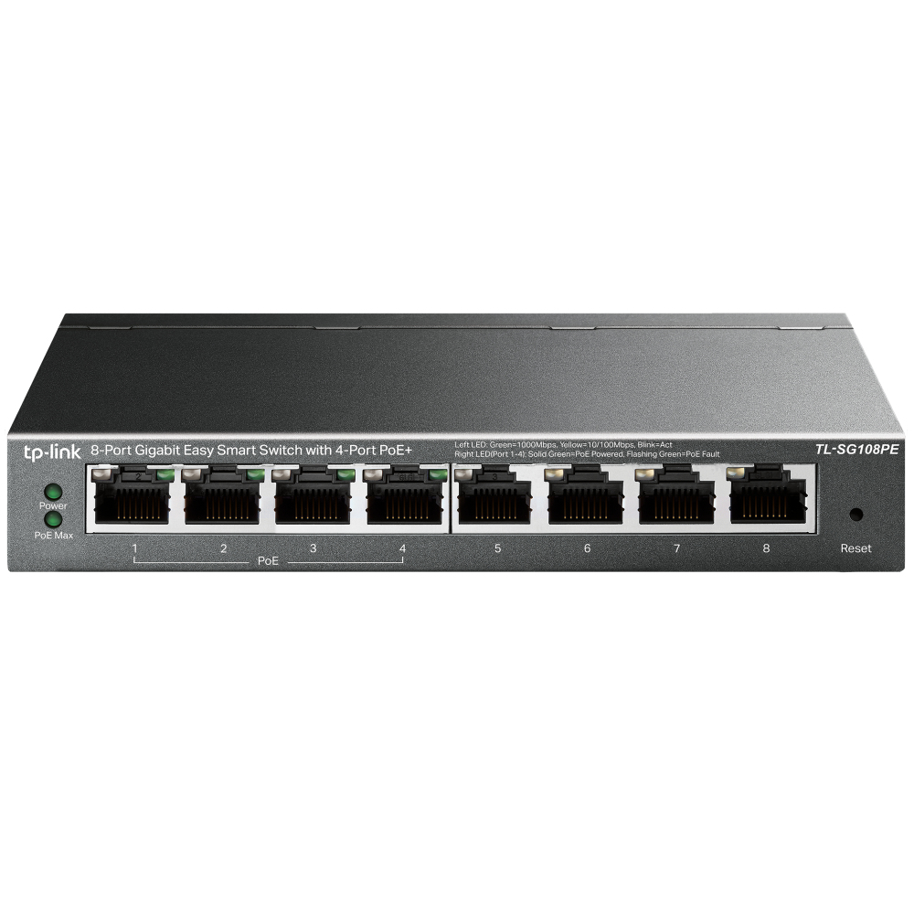 Image of TP-Link TL-SG108PE network switch Managed L2 Gigabit Ethernet...