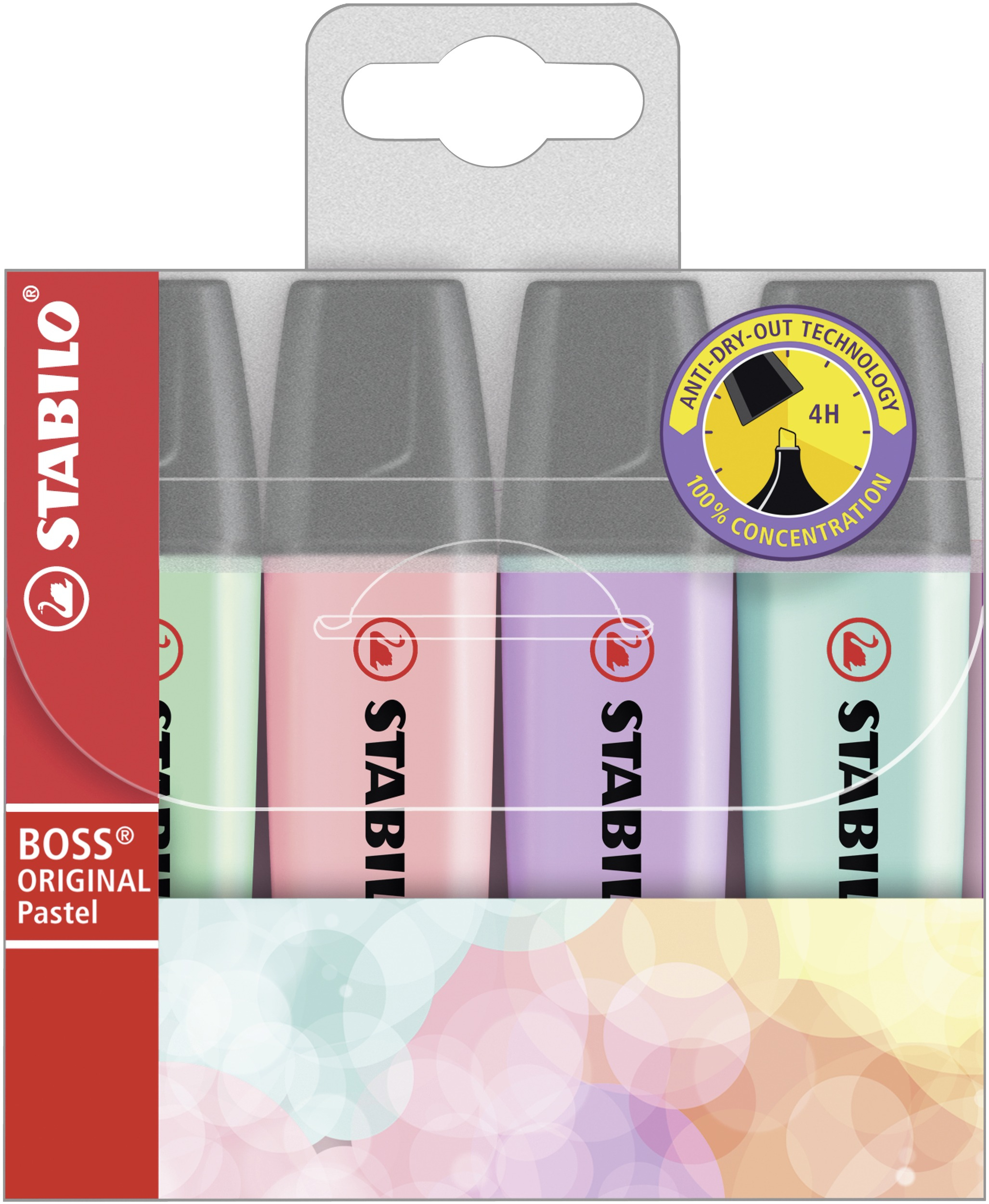 Image of STABILO Boss Original Pastel marker 4 pc(s) Chisel tip Lilac,...