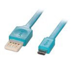 Lindy 1m, USB 2.0-A - USB 2.0 Micro-B USB-kabel USB A Micro-USB B 0,48 Gbit/s Blauw