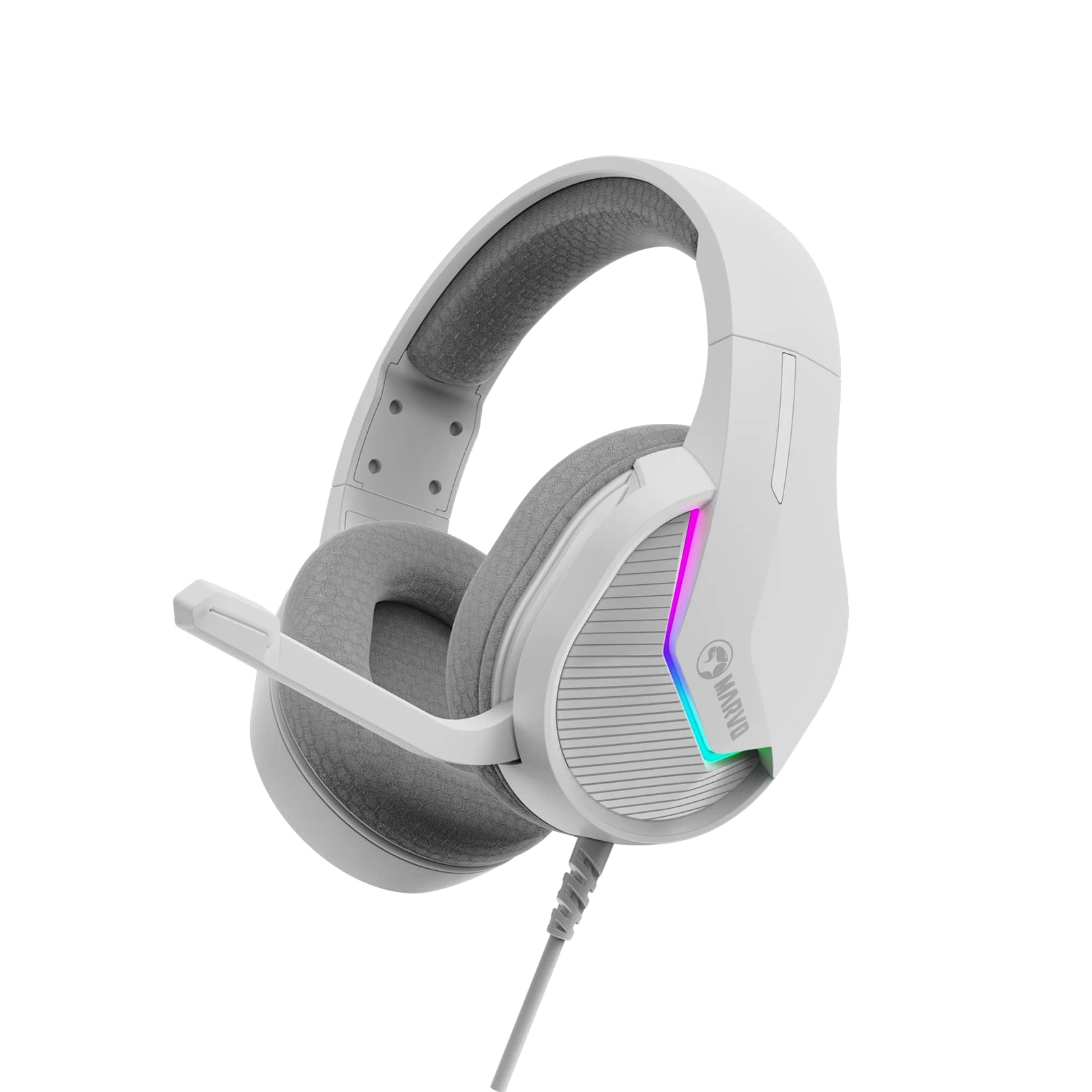 Marvo White Scorpion H8618 Tactic 40 Usb 2.0 Wired Gaming Rgb Headset (
