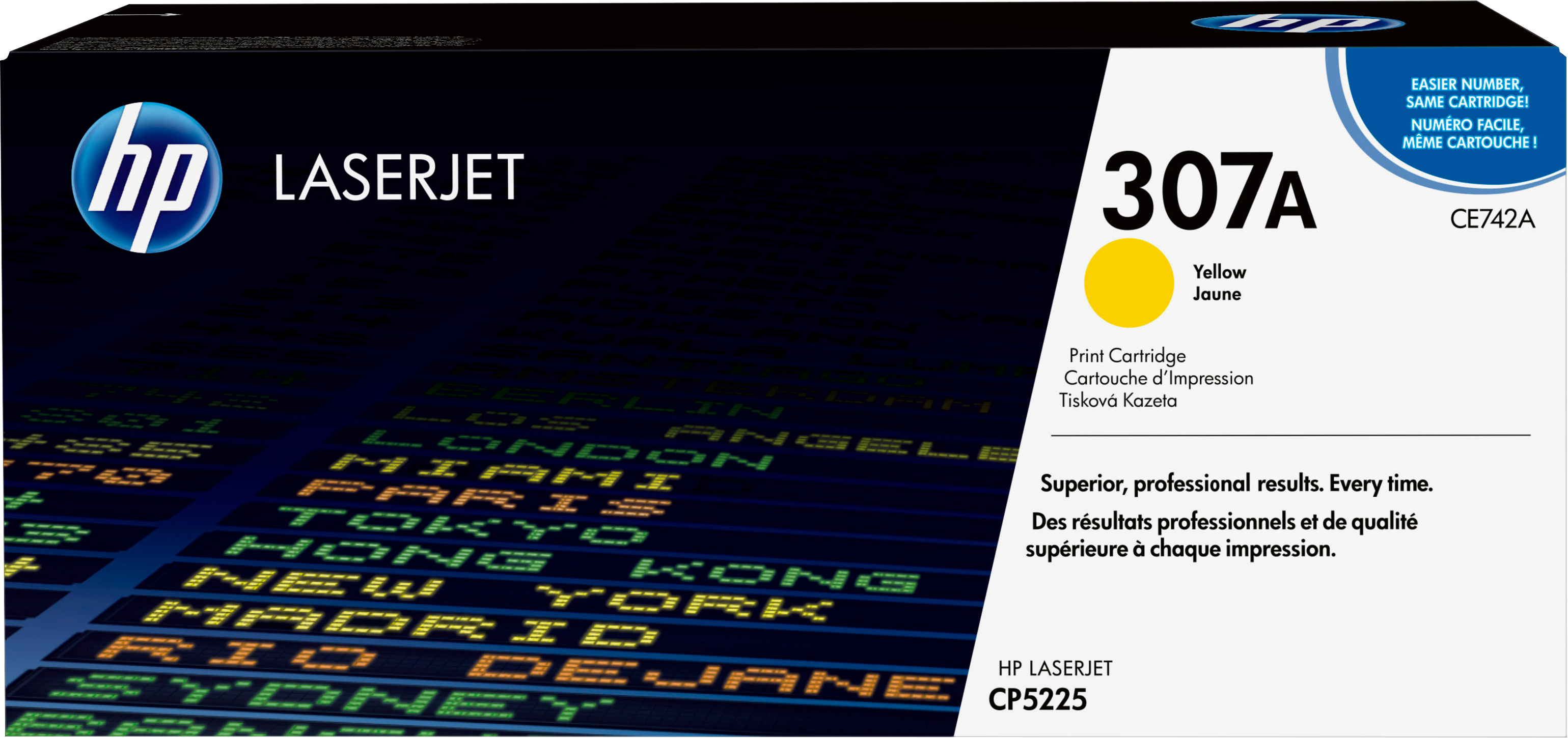 Image of HP CE742A/307A Toner cartridge yellow, 7.3K pages ISO/IEC 19798...