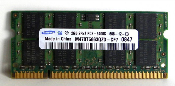 Samsung M470T5663QZ3-CF7 2GB DDR2-800 SO-DIMM Memory Module Samsung M470T5663QZ3-CF7 2GB DDR2-800 SO-DIMM Memory Module