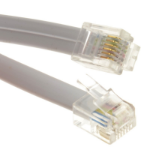 FDL 1M RJ12 TO RJ12 STRAIGHT THROUGH CABLE - WHITE