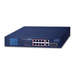 PLANET GSD-1222VHP network switch Unmanaged Gigabit Ethernet (10/100/1000) Power over Ethernet (PoE) 1U Blue