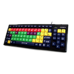 Accuratus KYB-MON2MIX-LCUH keyboard USB QWERTY English Multicolour