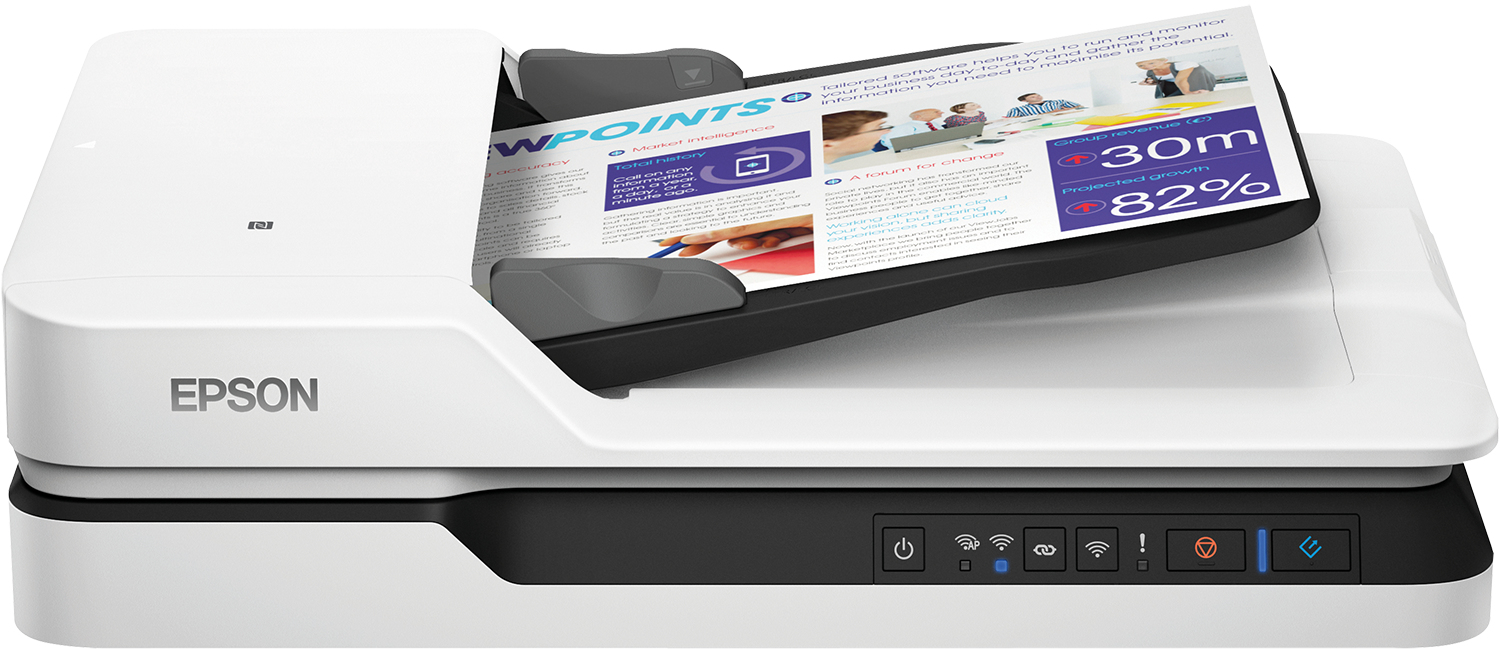 Epson WorkForce DS-1660W Flatbed scanner 1200 x 1200 DPI A4 Black. Whi