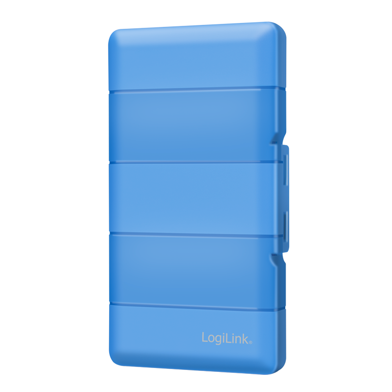 LogiLink M.2 NGFF/NVME protection box for 4 SSD, blue