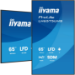 iiyama 65" 4K UHD Professional Digital Signage 24/7 display featuring Android OS, FailOver and Intel® SDM slot