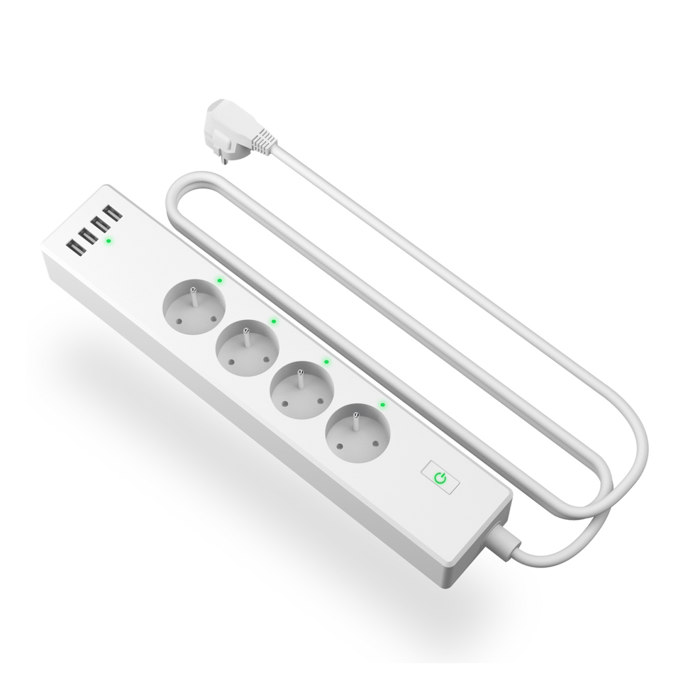 Image of Meross MSS425F surge protector White 4 AC outlet(s) 100 - 250 V 1.8 m