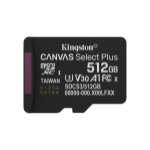 Kingston Technology 512GB micSDXC Canvas Select Plus Gen3 150R A1 Single Pack w/o ADP