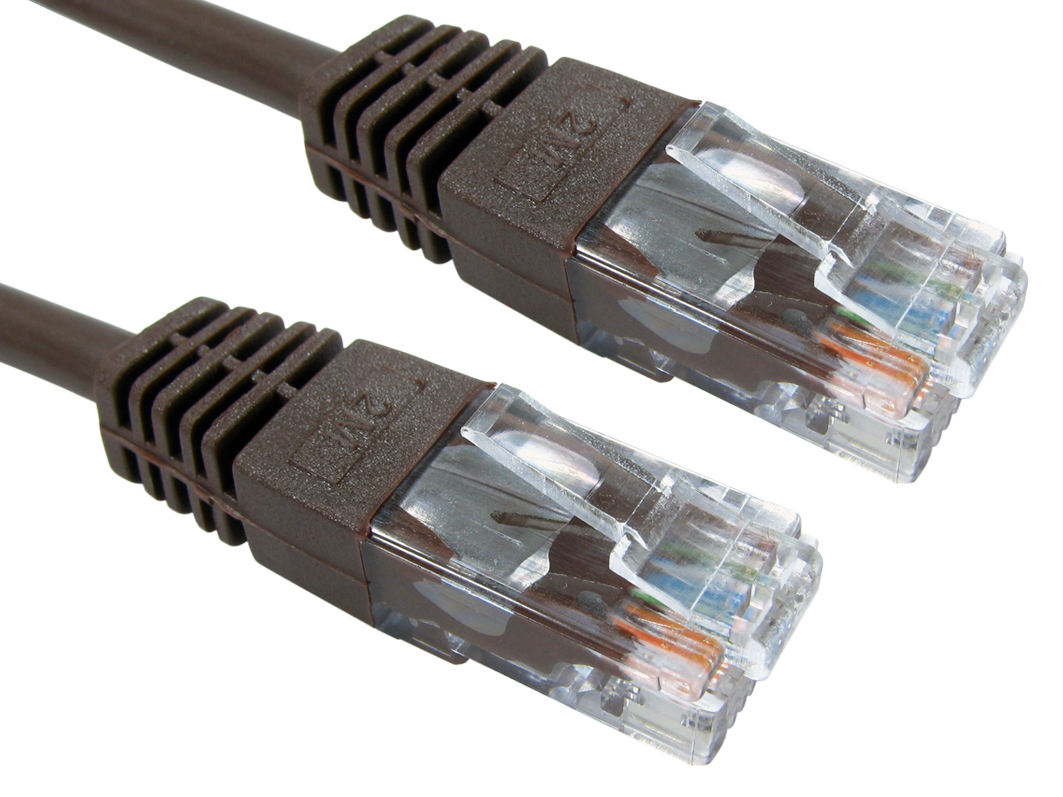 Cables Direct RJ-45 - RJ-45 0.25 m networking cable Brown Cat5e U/UTP (UTP)