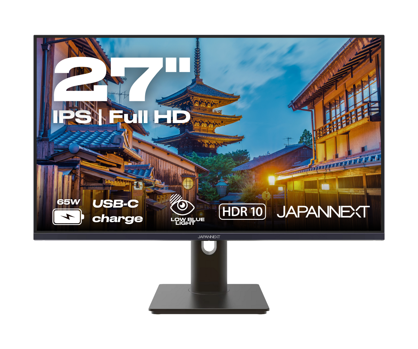 JAPANNEXT JN-IPS27FHDR-C65W-HSP computer monitor 68.6 cm (27") 1920 x 1080 pixels Full HD LED Black