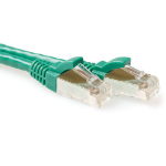 ACT Groene 25 meter LSZH SFTP CAT6A patchkabel snagless met RJ45 connectoren