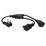 QVS PPRT-ADPT2 power cable Black 15.7" (0.4 m)