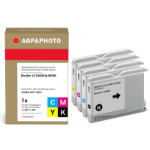 AgfaPhoto APB1000SETD inktcartridge 4 stuk(s) Compatibel Normaal rendement Zwart, Cyaan, Magenta, Geel