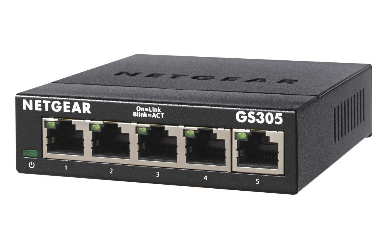 Netgear GS305-300PAS 5-Port Gigabit Network Switch Netgear GS305-300PAS 5-Port Gigabit Network Switch