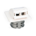 Digitus FTTH fiber optic flush-mounted wall outlet, for SC/LC adapter