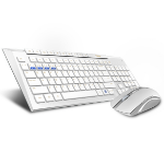 Rapoo 8200M keyboard Mouse included Universal RF Wireless White