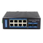 Wantec 3408 netwerk-switch Gigabit Ethernet (10/100/1000) Power over Ethernet (PoE) Zwart, Blauw