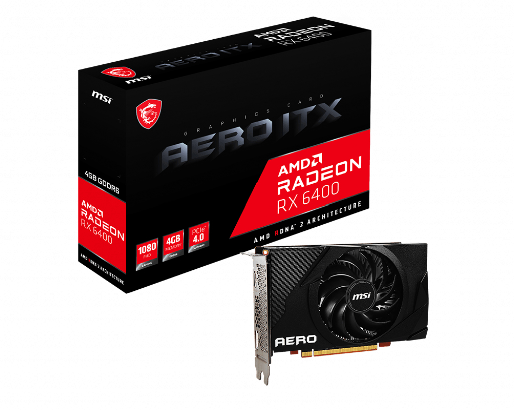 Image of MSI AERO ITX Radeon RX 6400 4G AMD 4 GB GDDR6