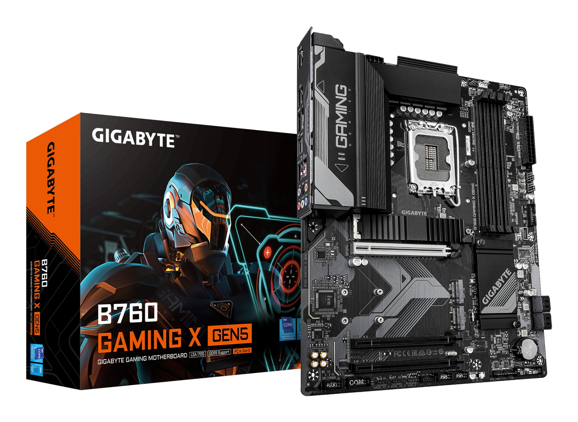 GIGABYTE B760 GAMING X GEN5 Motherboard - Supports 14th Gen. Intel Core CPUs, 8+1+1 phases VRM, up to 5600MHz DDR5, 3xPCIe 4.0 M.2, 2.5 GbE LAN, USB 3.2 Gen 2