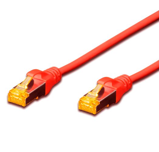 Image of FDL 7M CAT.6a 10Gb S-FTP LSZH PATCH CABLE - RED