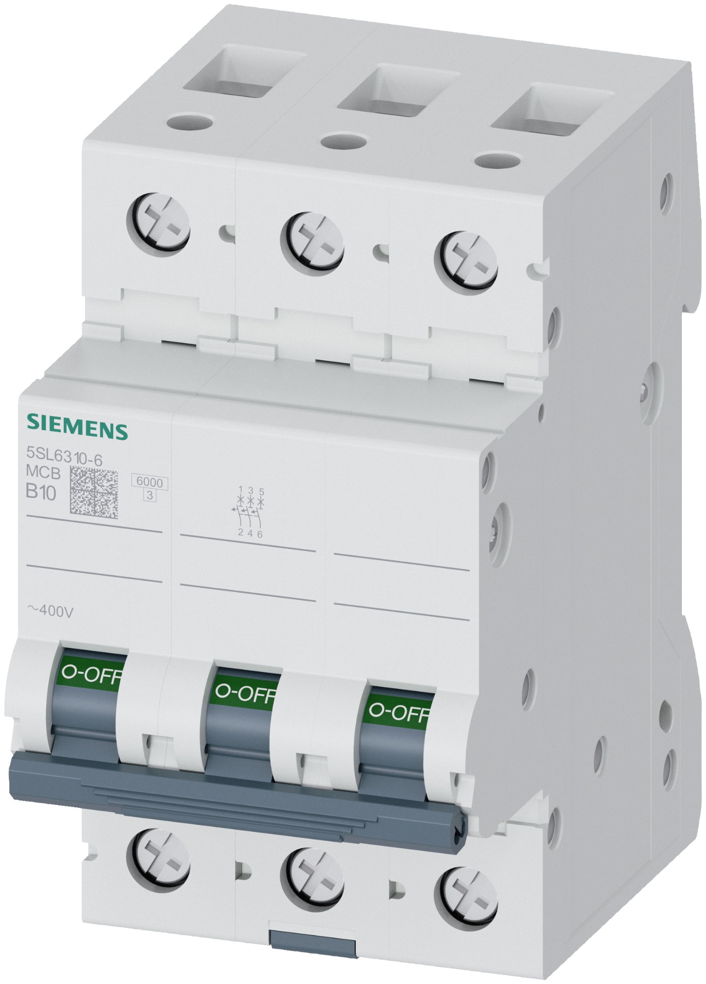 Image of Siemens 5SL63106 5SL6310-6 Leitungsschutzschalter 3polig 10 A 400 V ci