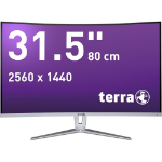 TERRA 3030219 computer monitor 81.3 cm (32") 2560 x 1440 pixels Dual WQHD LED Silver, White