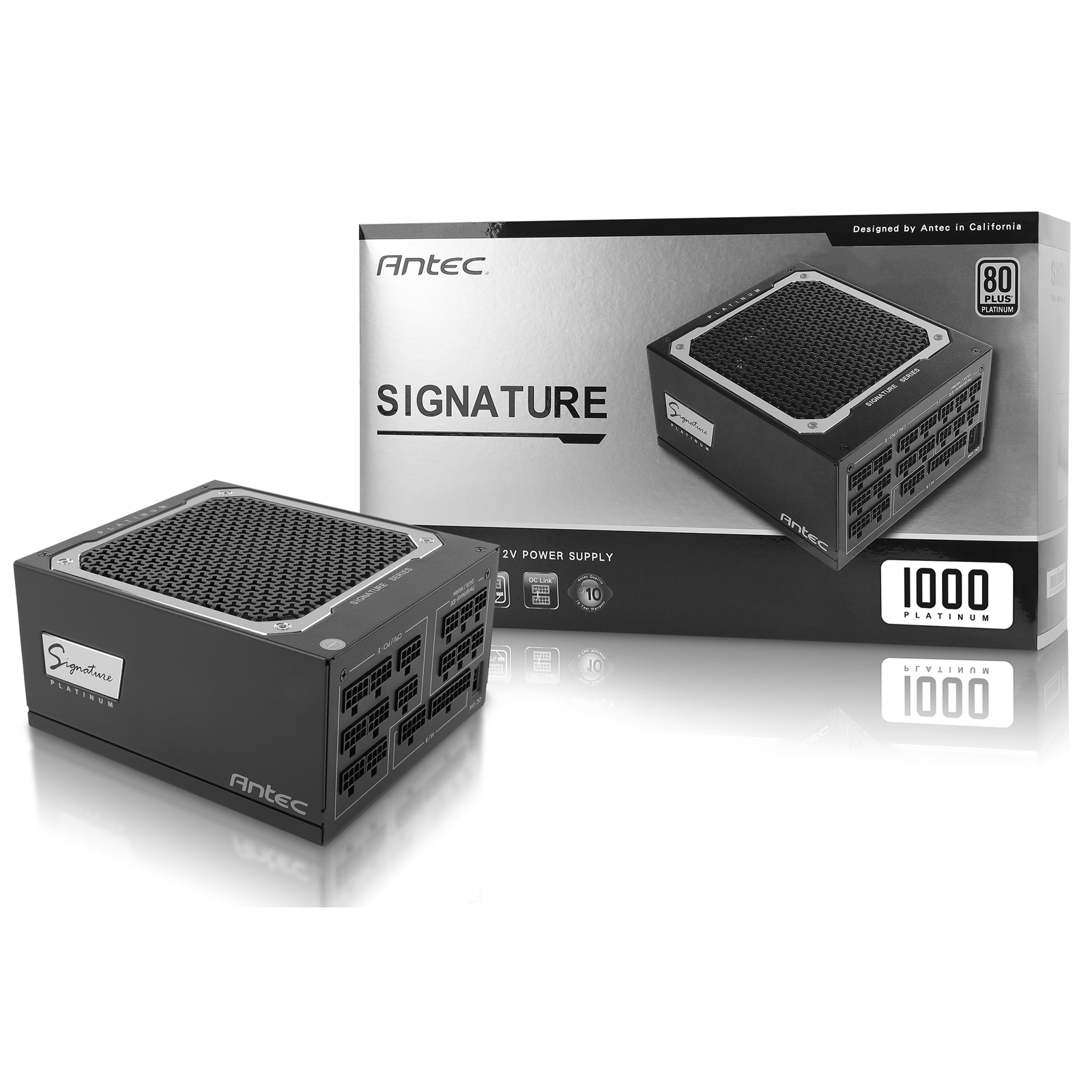 Image of Antec Signature Platinum 1000W PSU, 135mm FDB Silent Fan, 80 PLUS...