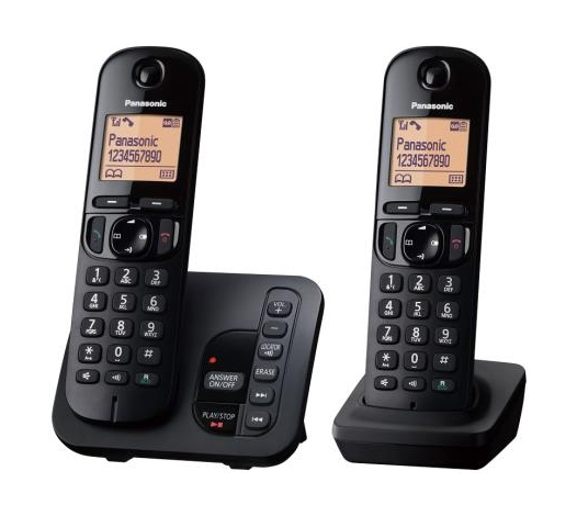 Image of Panasonic KX-TGC222EB telephone DECT telephone Caller ID Black