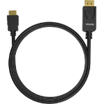 Vision TC 1MDPHDMI/BL video cable adapter 1 m DisplayPort HDMI Type A (Standard) Black