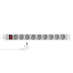 LogiLink PDU9C04 surge protector Light grey 9 AC outlet(s) 230 V 2 m