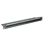 ROLINE Cat.6/Class E 19" Patch Panel, 24 Ports, UTP black