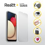 OtterBox React + Trusted Glass Series voor Samsung Galaxy A02s, transparant