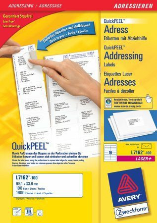 Image of Avery L7162-100 addressing label White