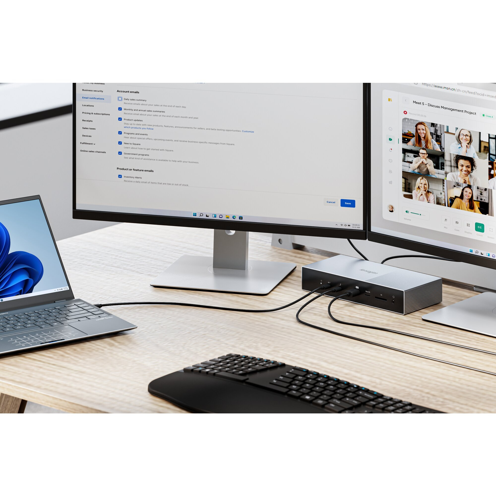 Kensington SD5000T5 Docking Station Thunderbolt 5 – Triplo Monitor 8K/4K, 140W, Lettore SD/MicroSD E Porte USB 3.2 Gen2 - 3