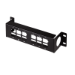LogiLink Keystone bracket for wall or 10-inch mounting, 12 ports, black