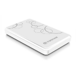 Transcend StoreJet 25A3 1TB external hard drive 2.5" Micro-USB B 3.2 Gen 1 (3.1 Gen 1) White