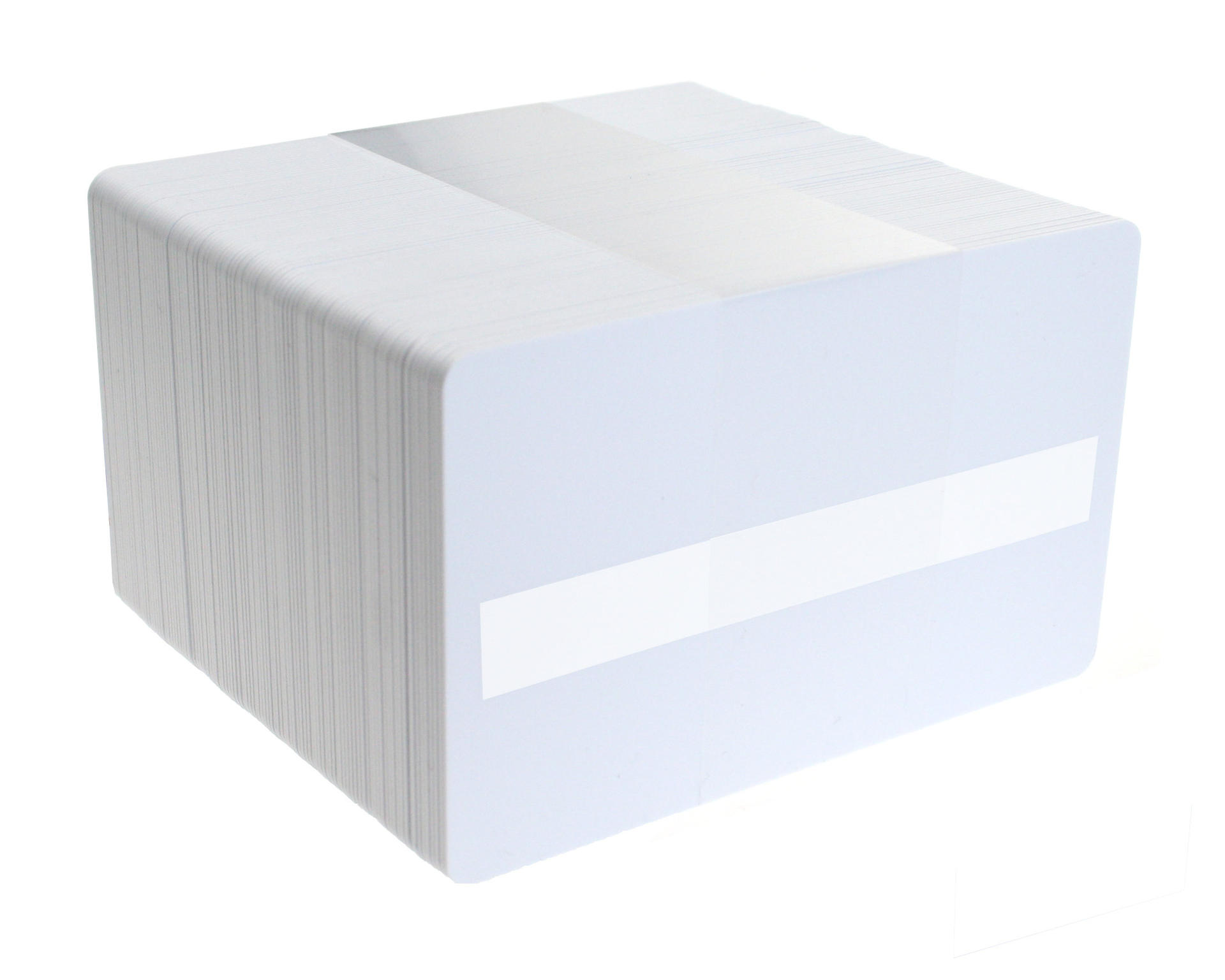 Image of Dyestar Blank White Plastic Cards with Signature Strip (Pack of 100)