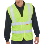 BEESWIFT Fire Retardant Hi-Vis Waistcoat Saturn Yellow S