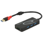 DeLOCK HUB USB 3.0 3 Port extern + 2 x SD Slo USB 3.2 Gen 1 (3.1 Gen 1) Type-A Black