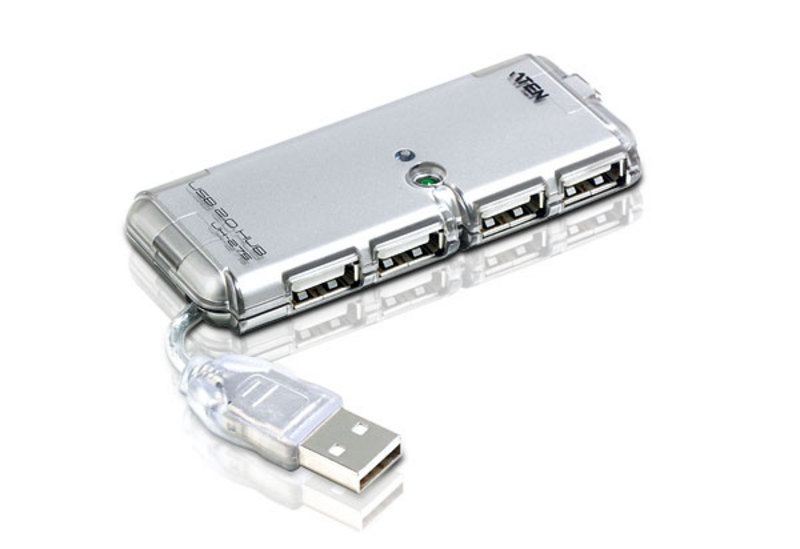 ATEN UH275Z-AT-E interface hub USB 2.0 480 Mbit/s Silver