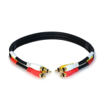 Monoprice 6026 coaxial cable 17.7" (0.45 m) RCA RG-59/U Black,Red,White,Yellow