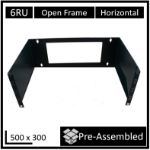 LDR Open Frame 6U Wall Mount Frame (500mm x 300mm) - Black Metal Construction