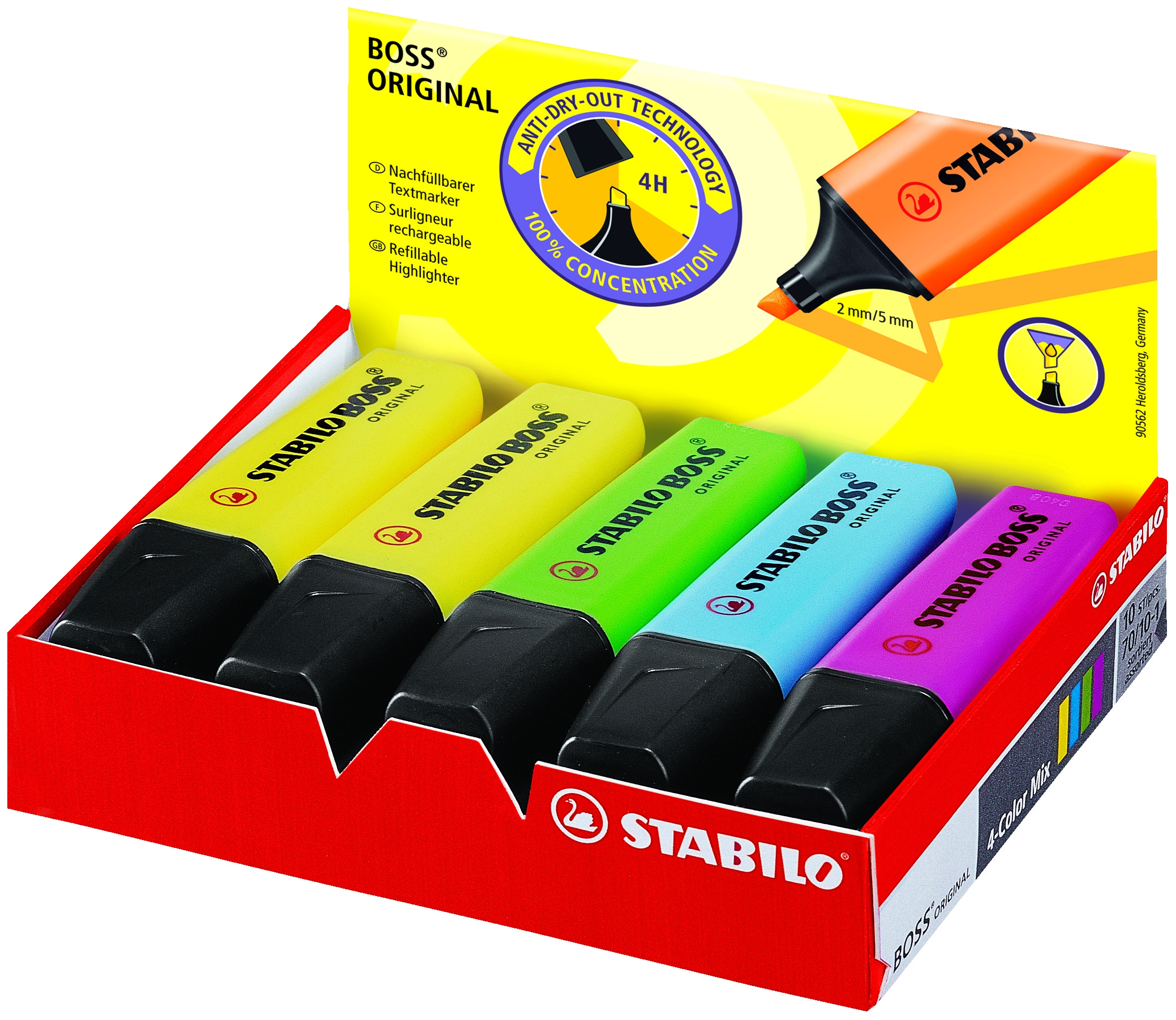 Image of STABILO BOSS Original marker 10 pc(s) Multi