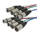 Monoprice 601394 audio cable 236.2" (6 m) 4 x XLR (3-pin) Multicolor